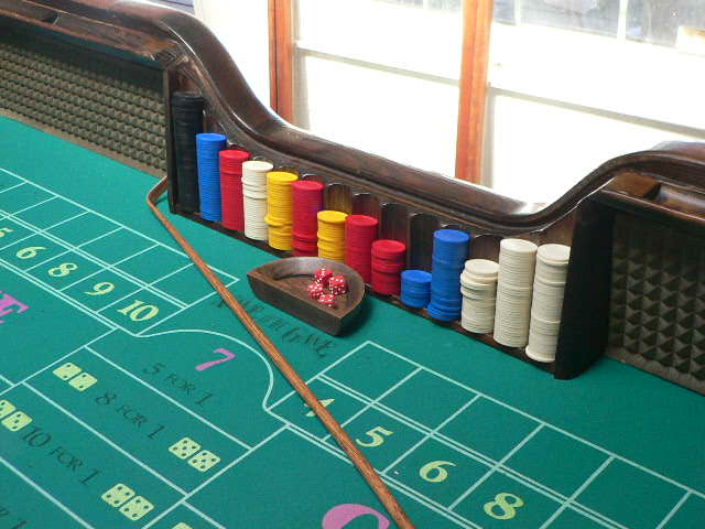 Vintage 1930s Riverboat Casino Craps Table w/Custom Top  